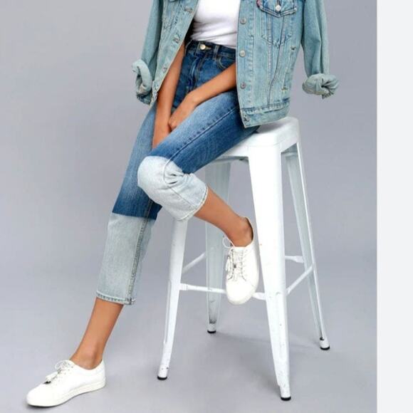 EVIDNT Los Angelos Malibu Crop Jeans Sz 30 Dip Dyed Two Toned Capri NWT Festival - Picture 15 of 15